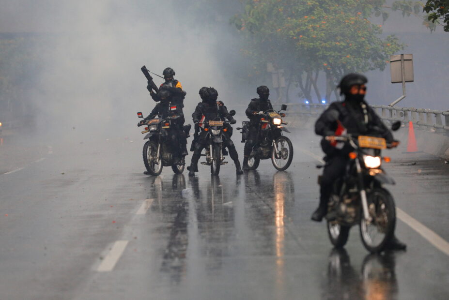 Protest against proposal to extend Widodo's presidential term, in Jakarta