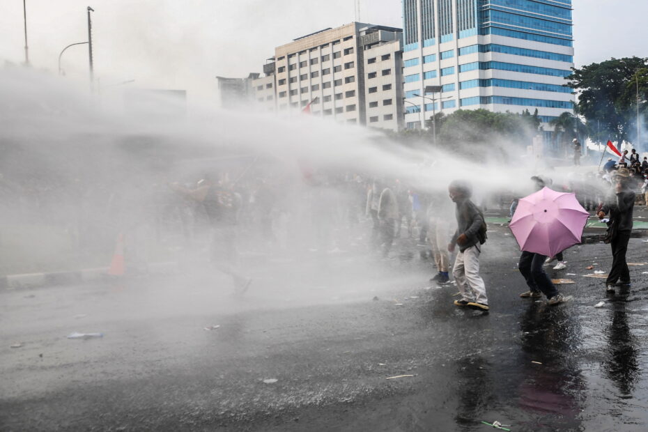 Protest against proposal to extend Widodo's presidential term, in Jakarta