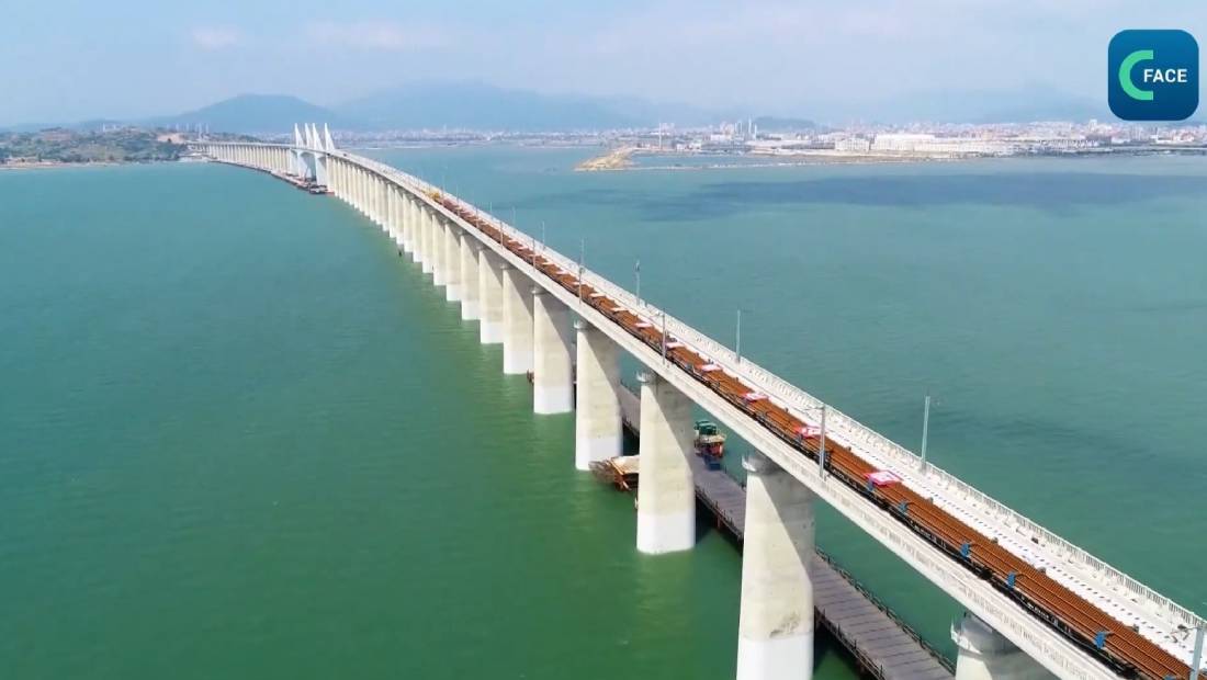 จีนวางราง "รถไฟความเร็วสูงข้ามทะเล" แห่งแรกสำเร็จ