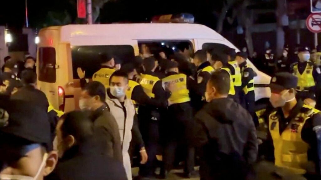 Protest against COVID-19 curbs in Shanghai