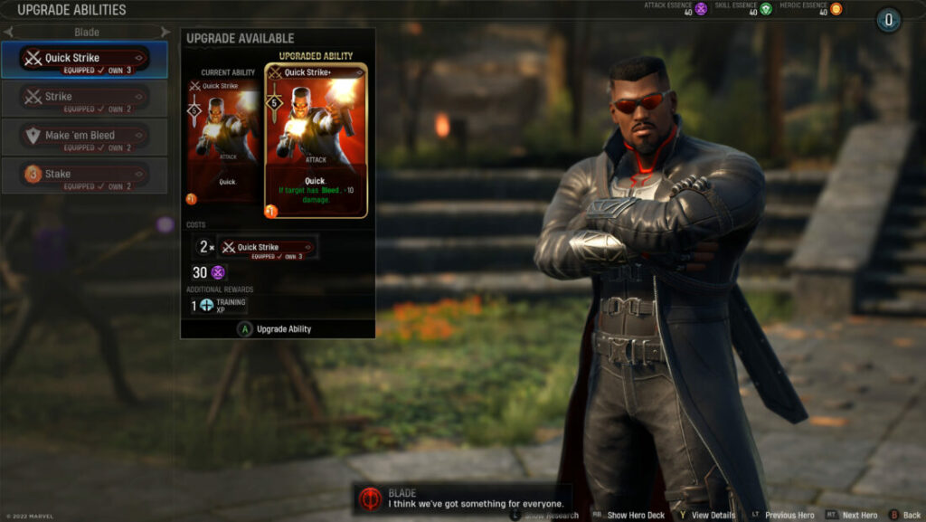 Copy of Marvel's Midnight Suns - Screenshots - Training with Blade