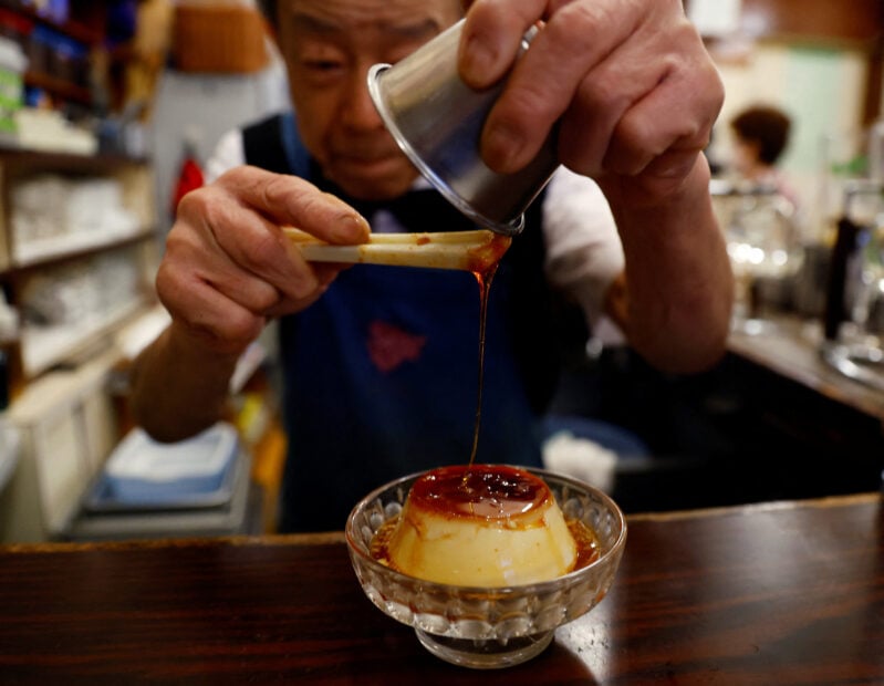 TikTok famous Tokyo coffee shop draws returning tourists hungry for pudding