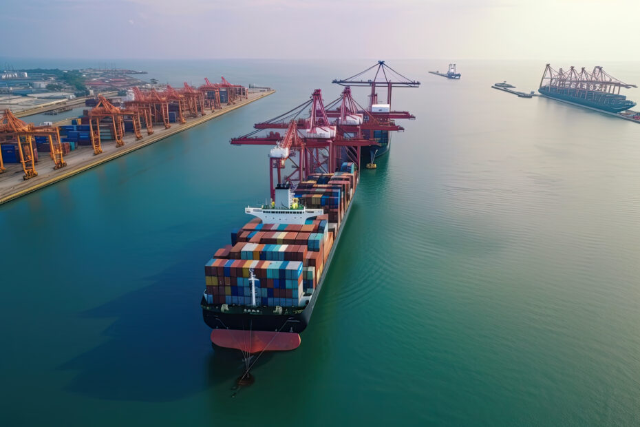 รูปภาพนี้มี Alt แอตทริบิวต์เป็นค่าว่าง ชื่อไฟล์คือ international-container-cargo-ship-harborfreight-transportation-shipping-ai-generative.jpg