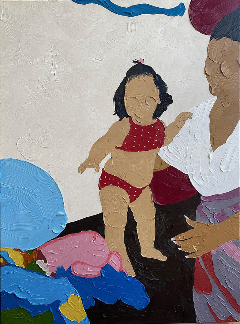 Duarte Sequeira_Shaina McCoy, Auntie & Niece, 2023, Oil on Canvas, 101.60 x 76.20 cm