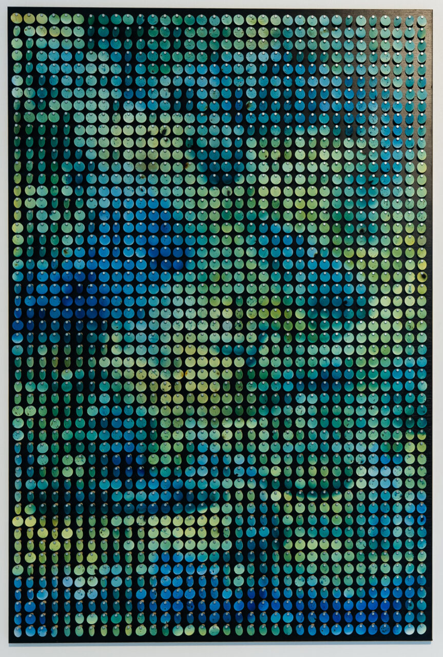 Nova Contemporary_ Tada Hengsapkul, Topography, 2024, Smoke bomb, Watercolor paper, Rivet aluminum, wood